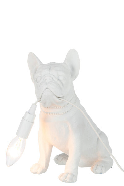 Lampada bulldog bianco