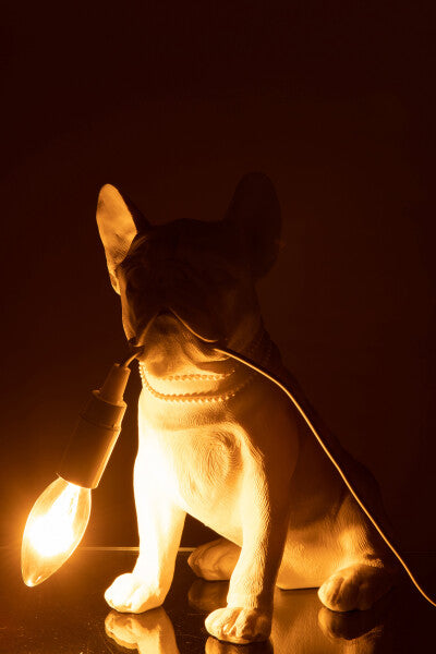 Lampada bulldog bianco