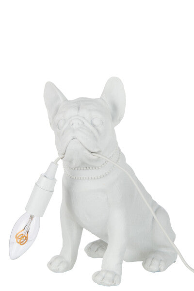 Lampada bulldog bianco