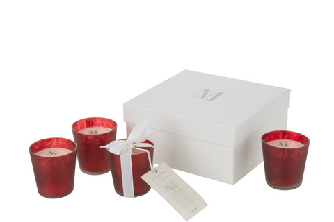 Confezione regalo candele M-Chic rosso