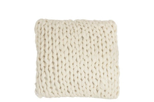 Cuscino maglia in colore bianco