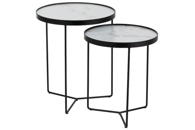 Tavolino con struttura in metallo