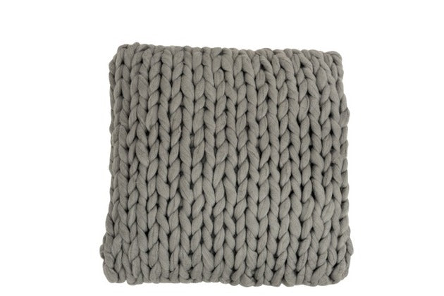 Cuscino maglia in colore grigio
